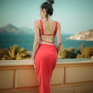 NWT Red Backless Dress